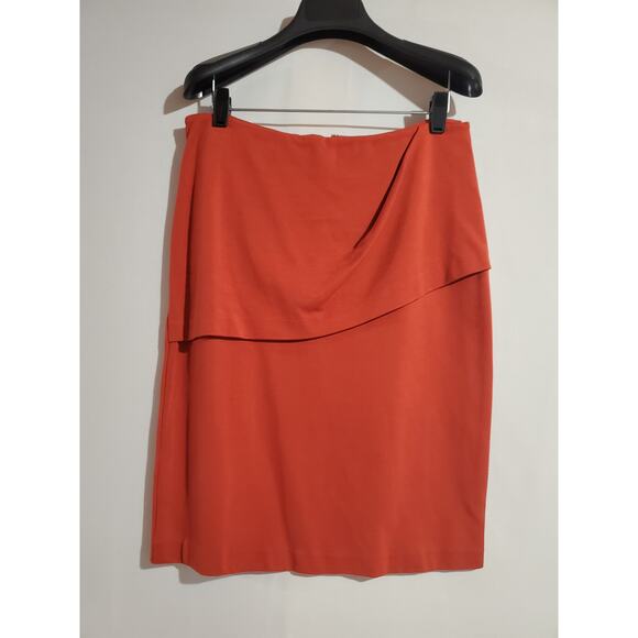Cabi Overlay Pencil Skirt Turmeric Orange Womens Size 6 Career Work Office 3099 - Picture 1 of 9